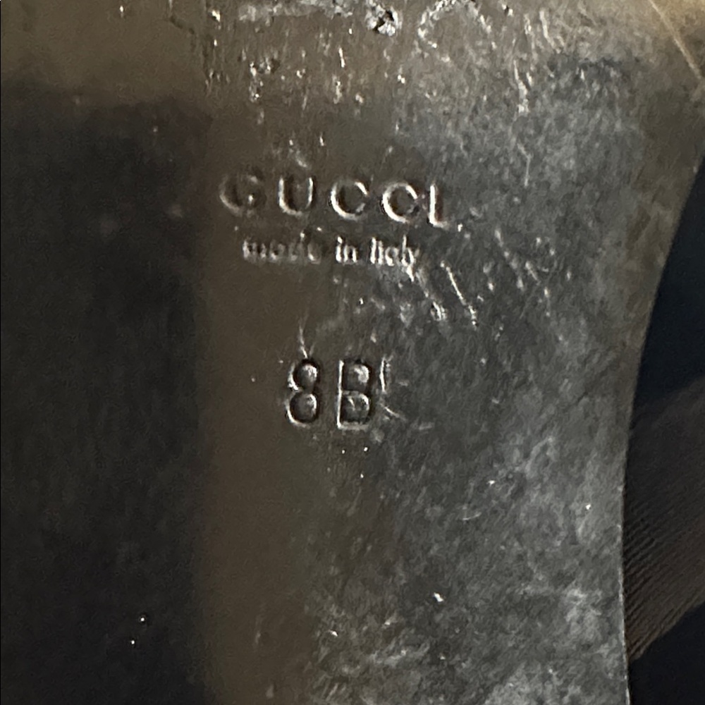 Vintage Gucci Black Leather Sandals w/Silver Logo Detail • Oooohlala & Amore! 🇮🇹 - Picture 6 of 10